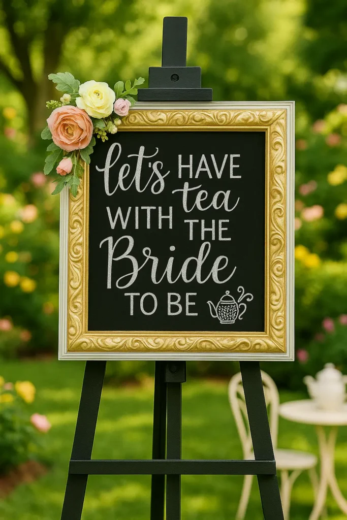 outdoor tea party bridal shower ideas