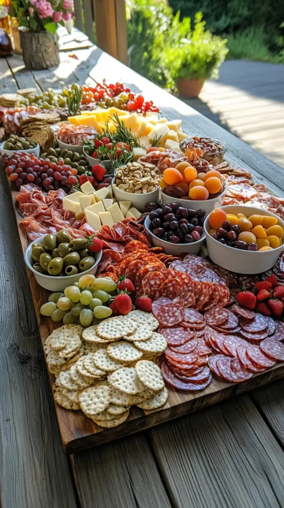 buffet charcuterie board spread
