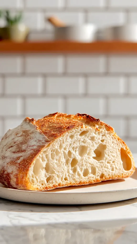 part of a sourdough bread loaf