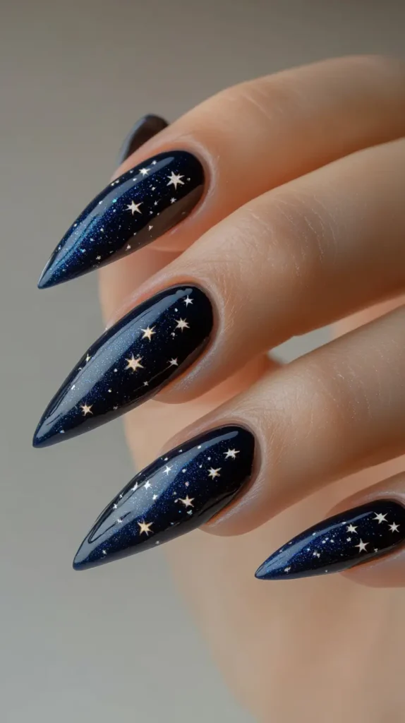 dark navy manicure