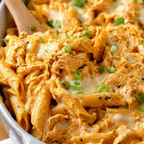 buffalo chicken pasta bake
