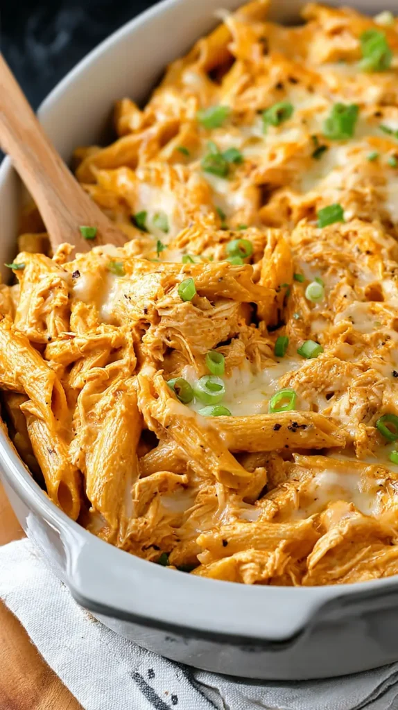 buffalo chicken pasta bake