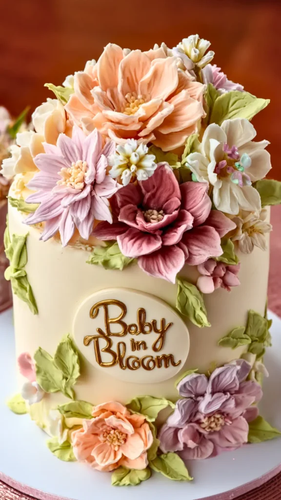 Baby in Bloom cake