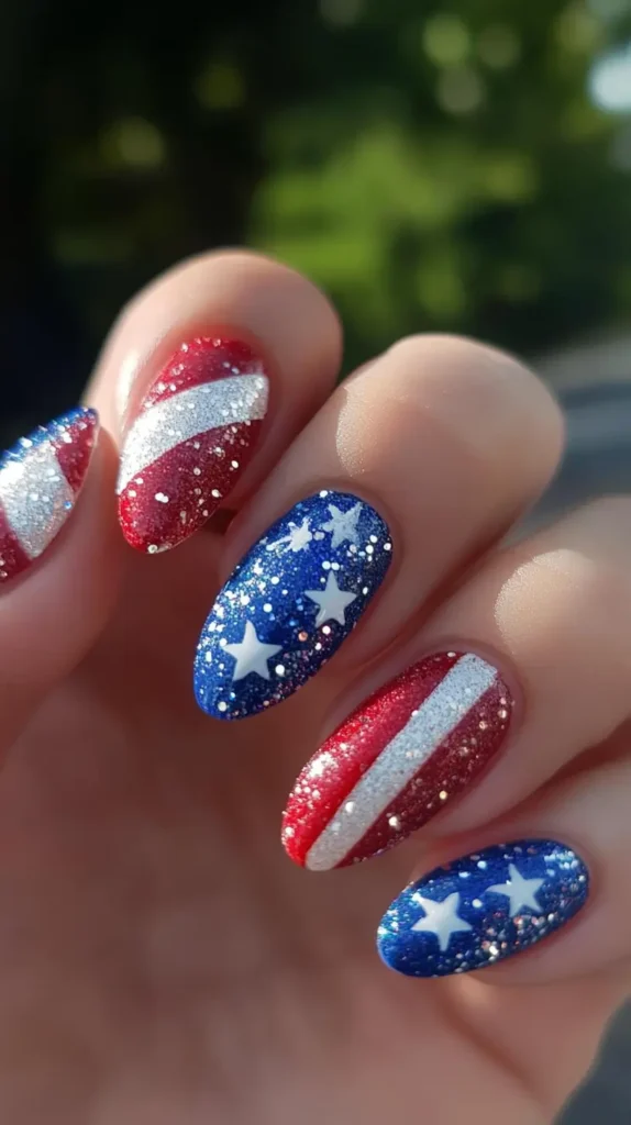 fourth of july manicure