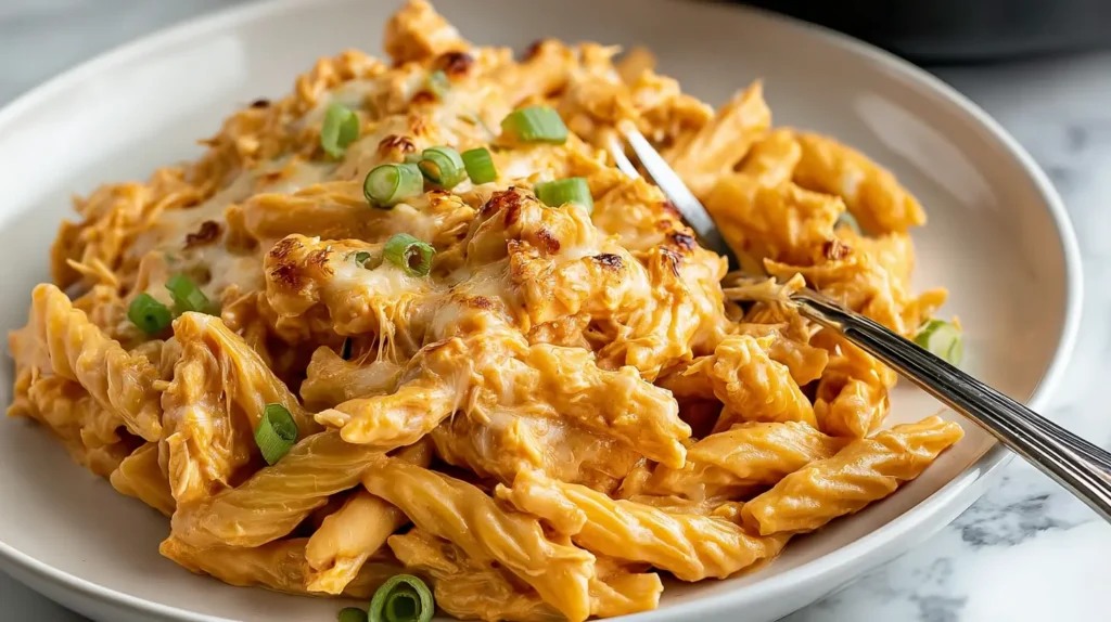 buffalo chicken pasta bake