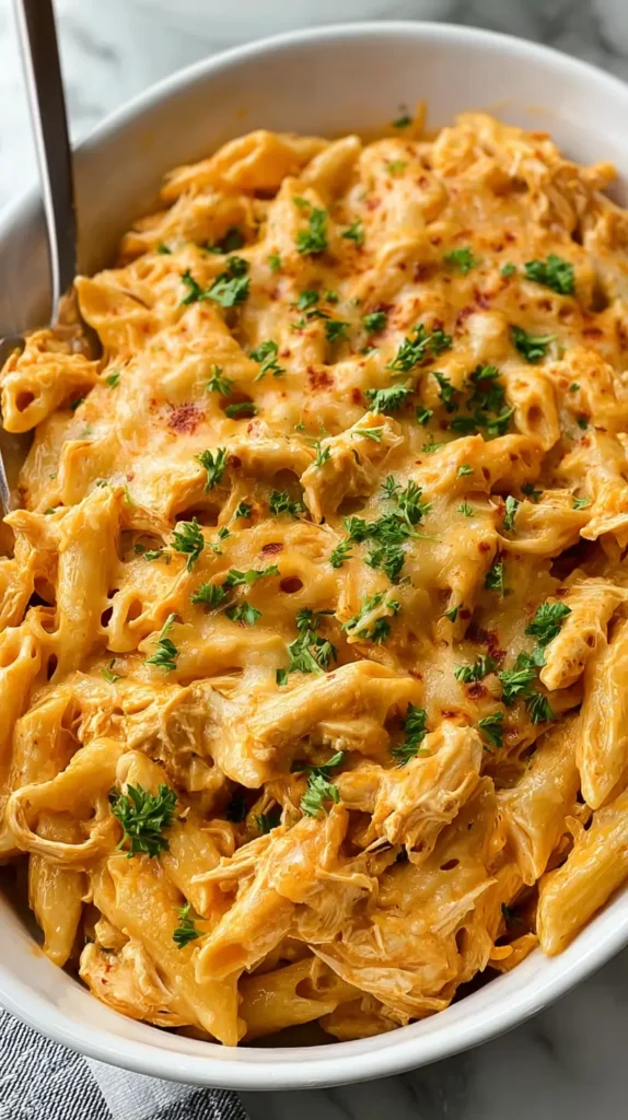 buffalo chicken pasta bake