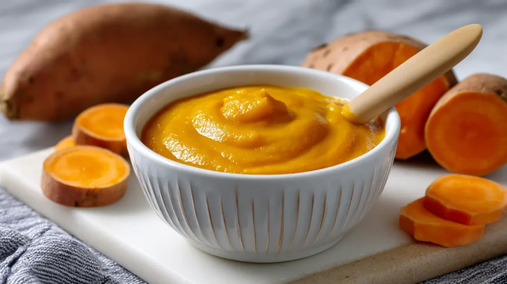 sweet potatoes pureed