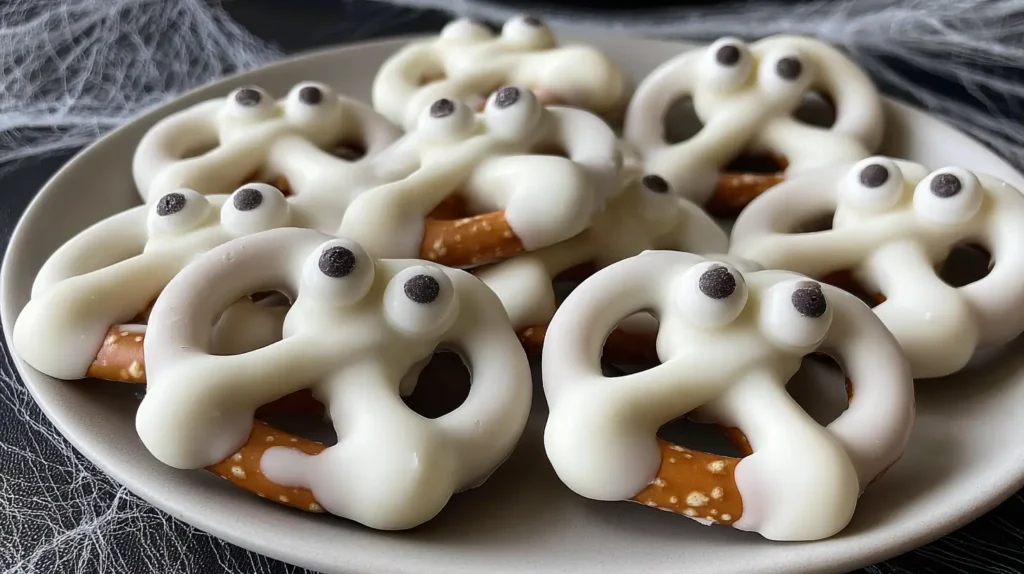 ghost pretzels Halloween party food