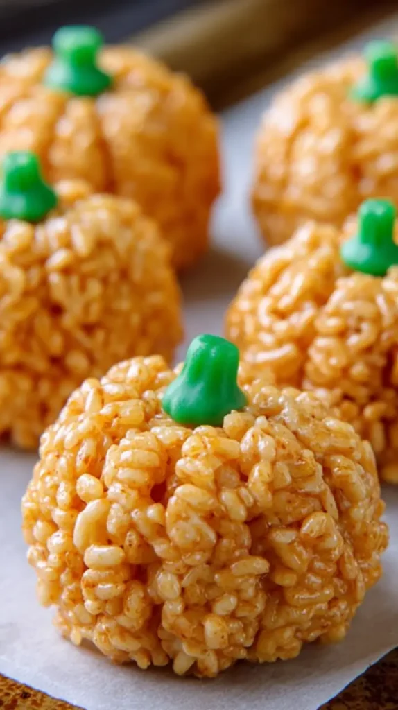 pumpkin Rice Krispie treats