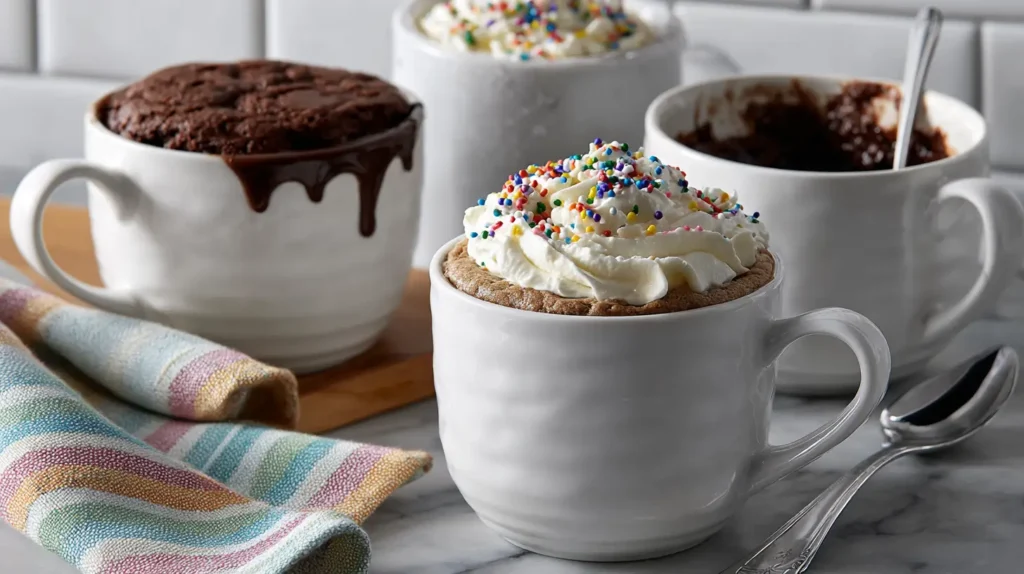 cake in a mug