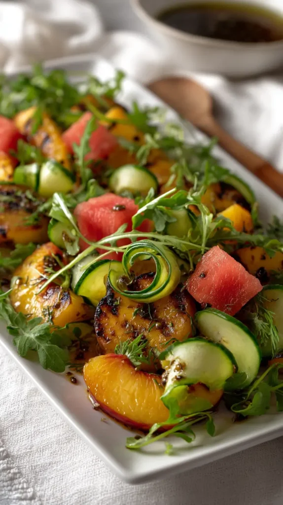 watermelon peach salad