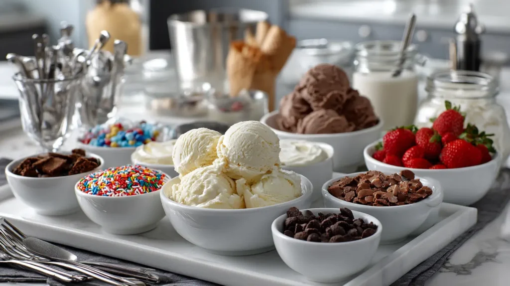 ice cream sundae bar