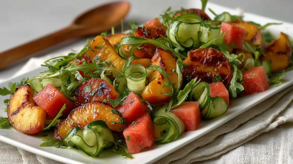 peach watermelon salad