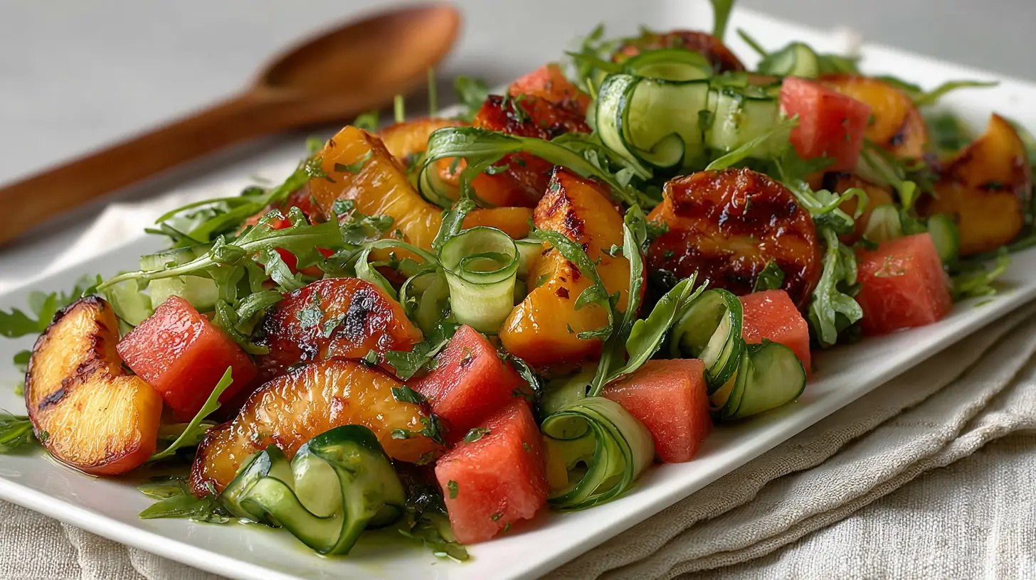 peach watermelon salad