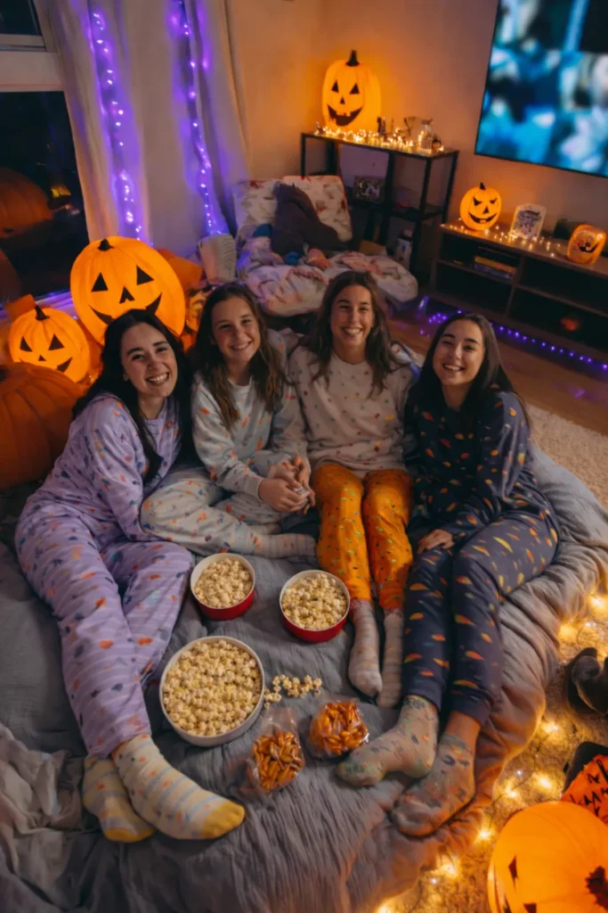 girls at a slumber party