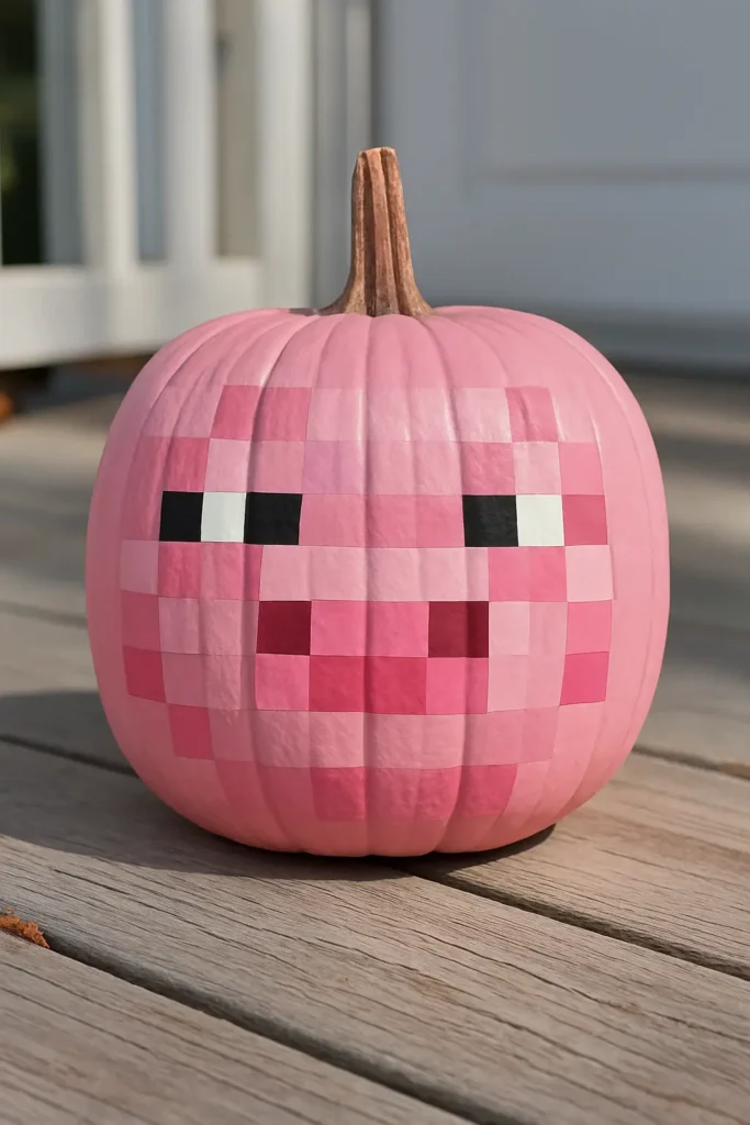 minecraft pig pink pumpkin