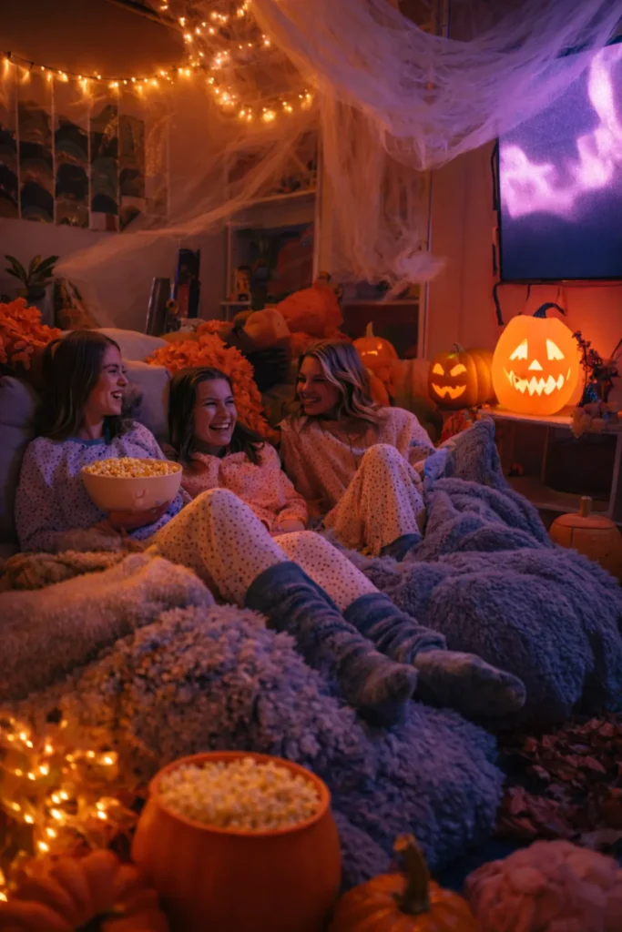 girls at a slumber party