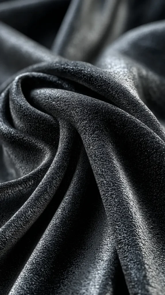 black fabric closeup