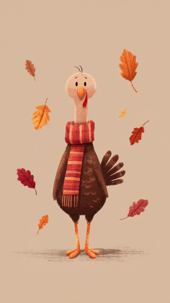 turkey with a scarf