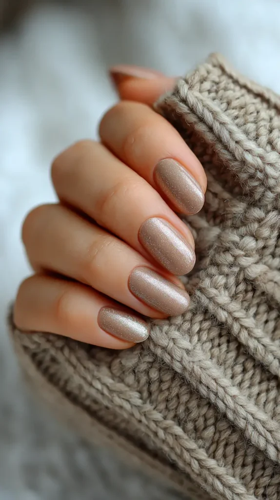 neutral colored autumn nails
