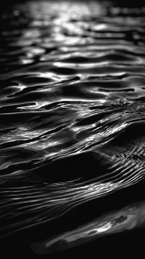 black water, black wallpaper