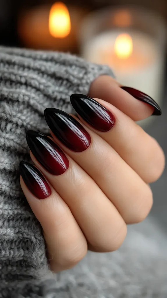 dark spooky Halloween nails