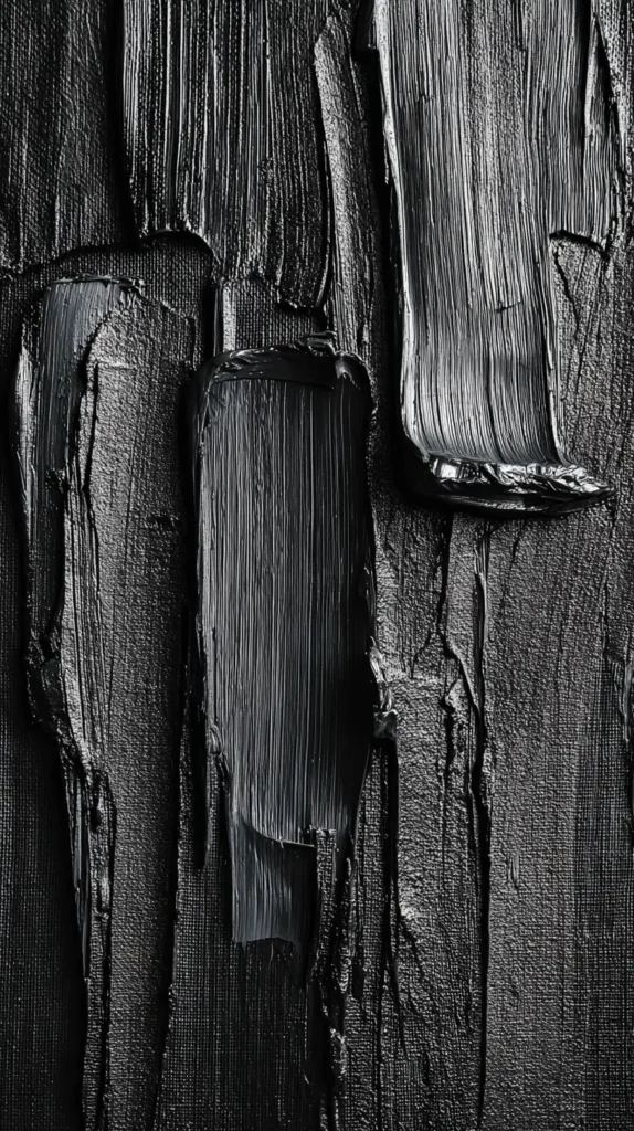 black thick paint, black wallpaper