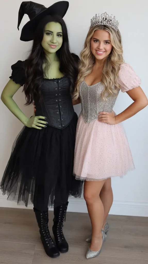 Glenda and Alpheba easy last minute halloween costumes easy