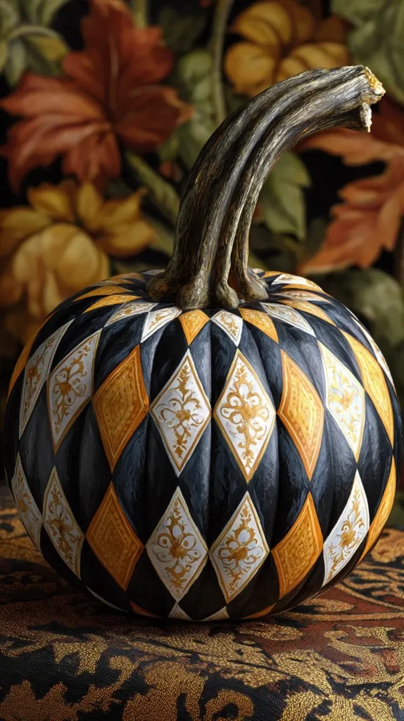 diamond painted pumpkin