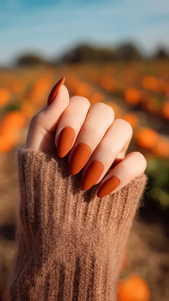 burnt orange manicure