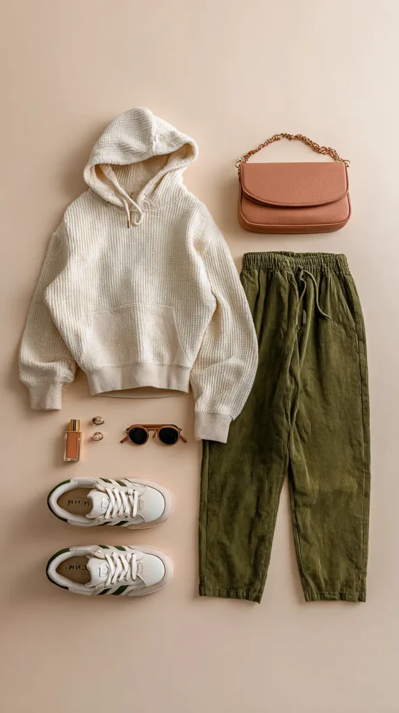 fall fits flat lay
