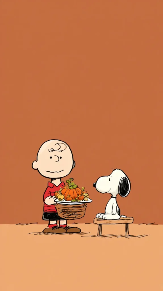 cute Thanksgiving Charlie Brown and Snoopy wallpaper