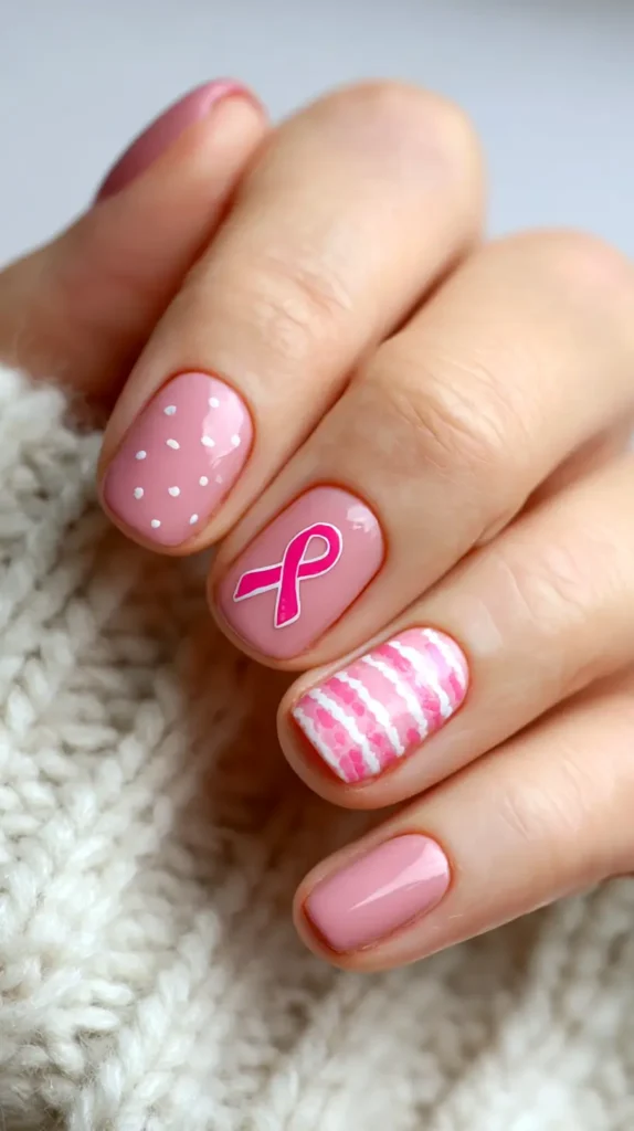 breast cancer manicure