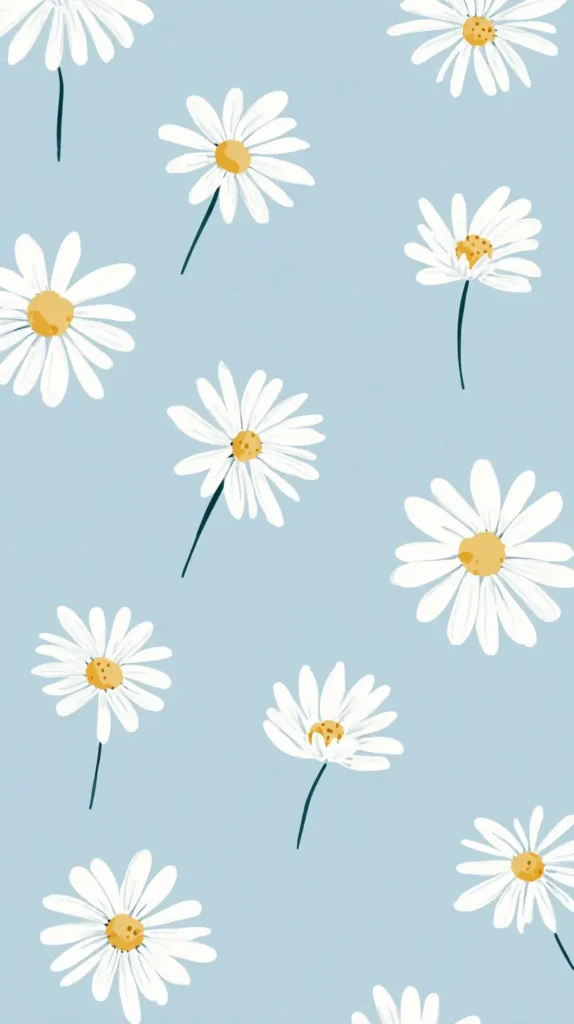 cute wallpaper, daisies