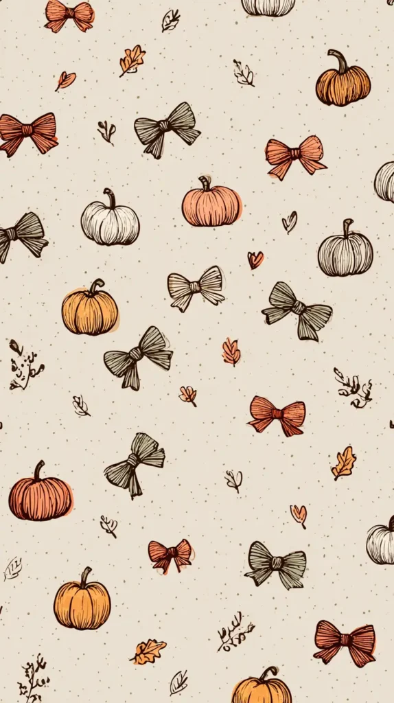 bows and pumpkins