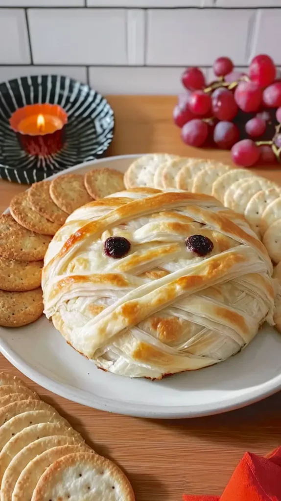 mummy brie Halloween party food
