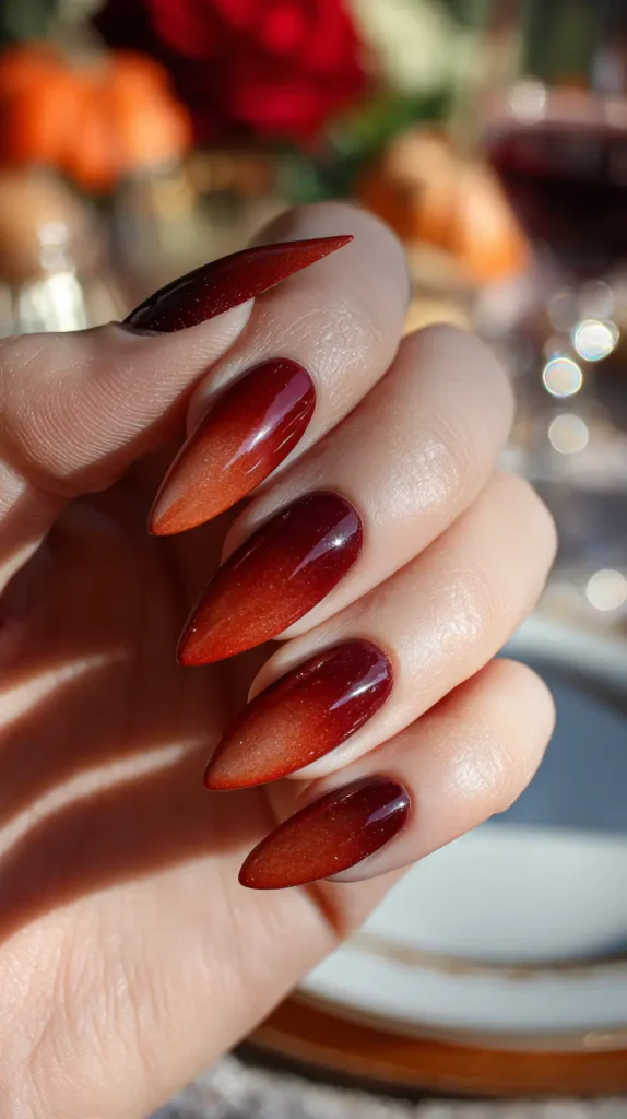 brown ombre manicure