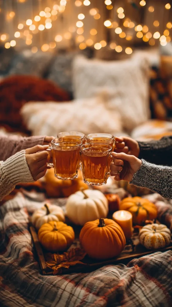4 mugs of apple cider