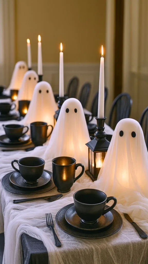 Halloween ghost center piece display