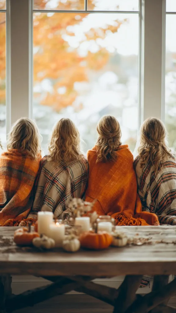 4 women facing the window