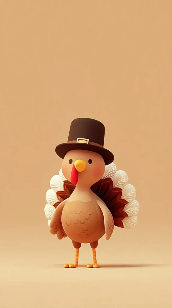 turkey with a pilgrim hat on