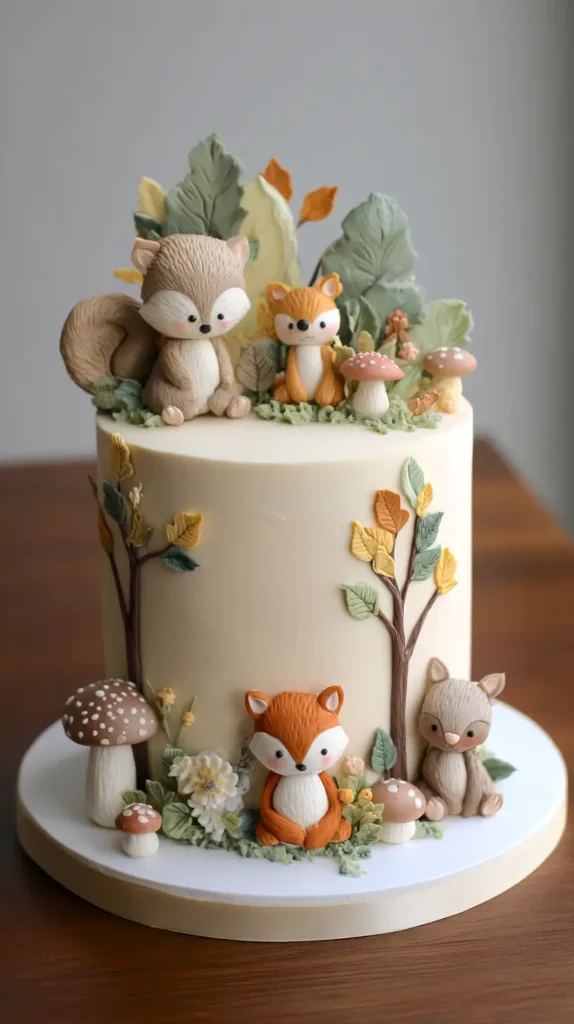 forest animal cake
