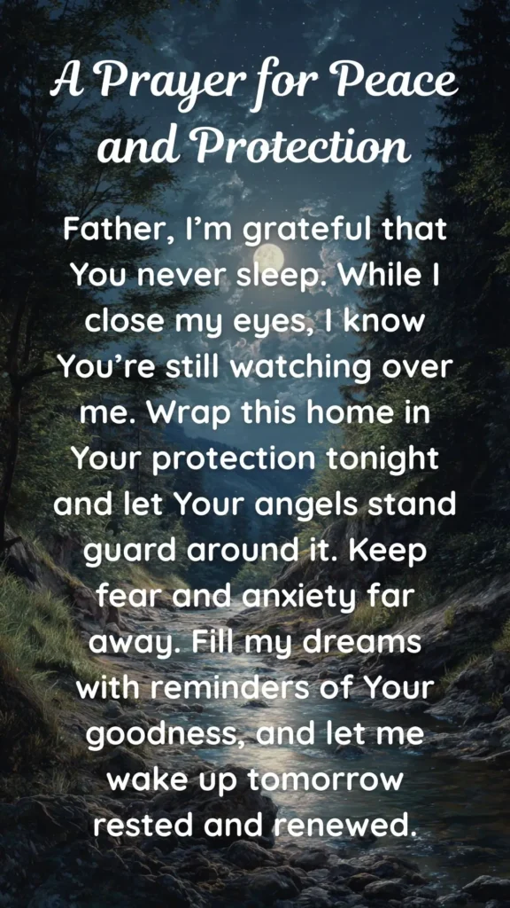 good night prayer for peace