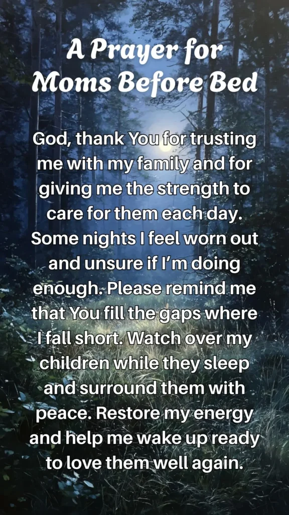nighttime prayer for moms