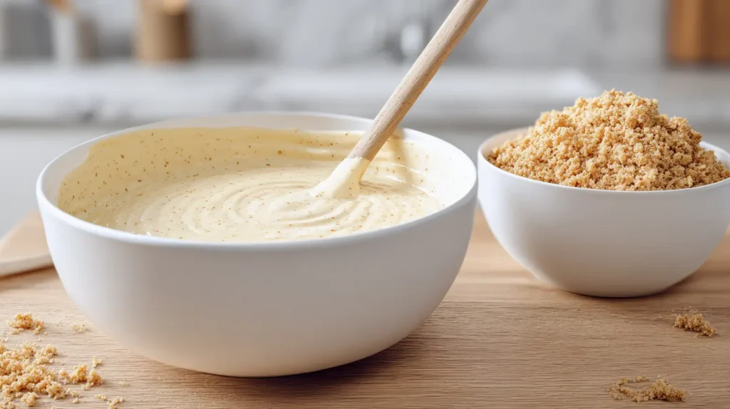 batter in a mixing bowl