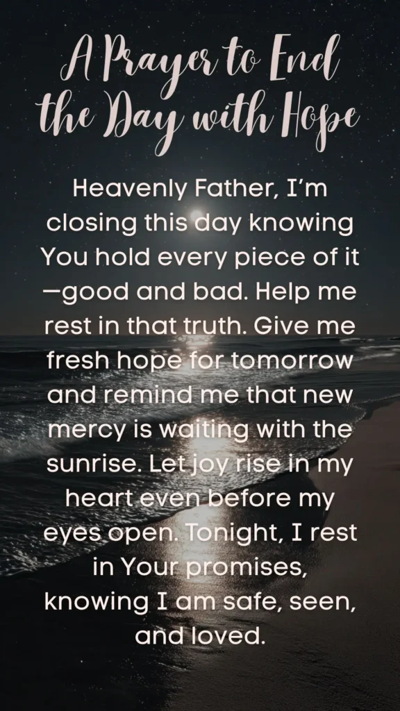 praying in the evening