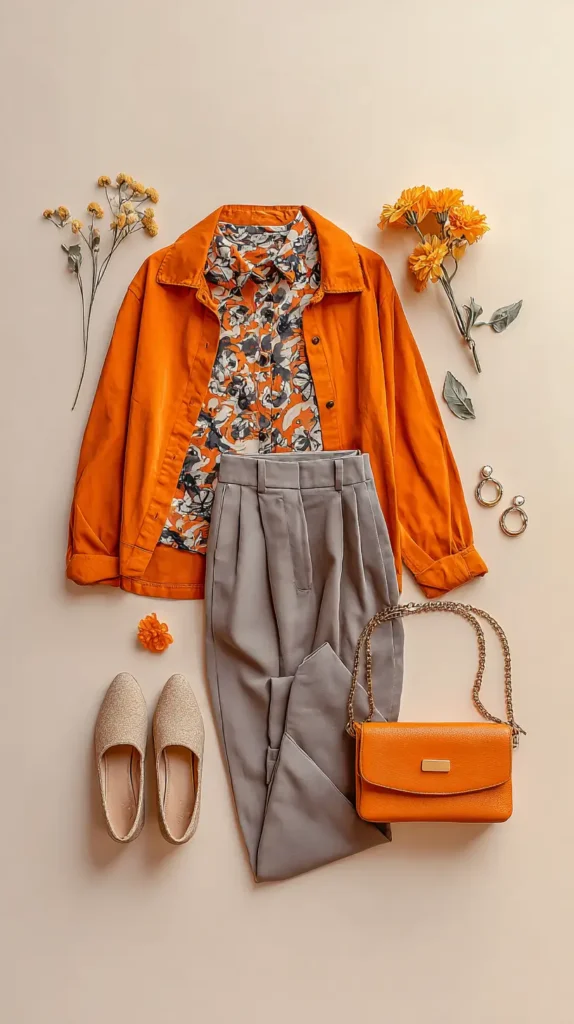 flat lay of a fall outfit