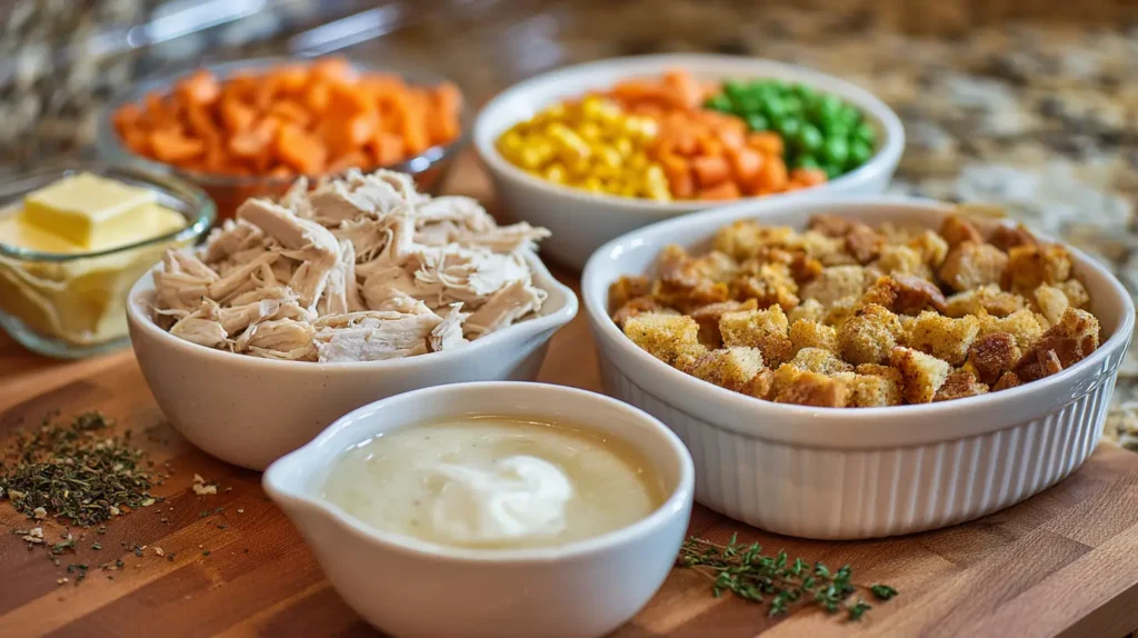 ingredients in bowls on the counter