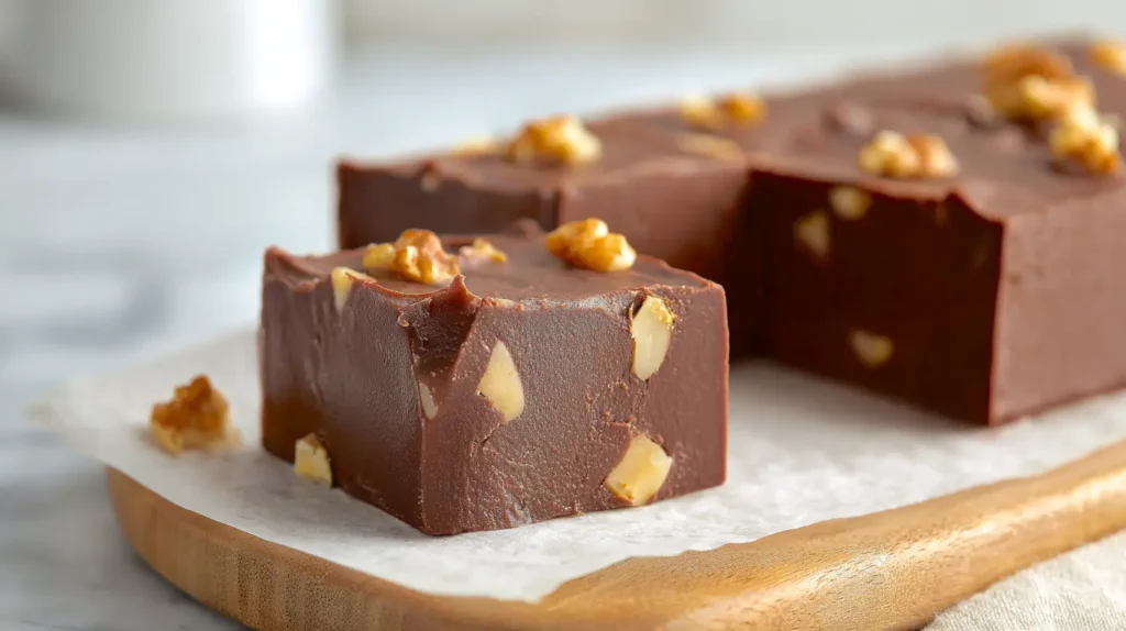 fantasy fudge with walnuts