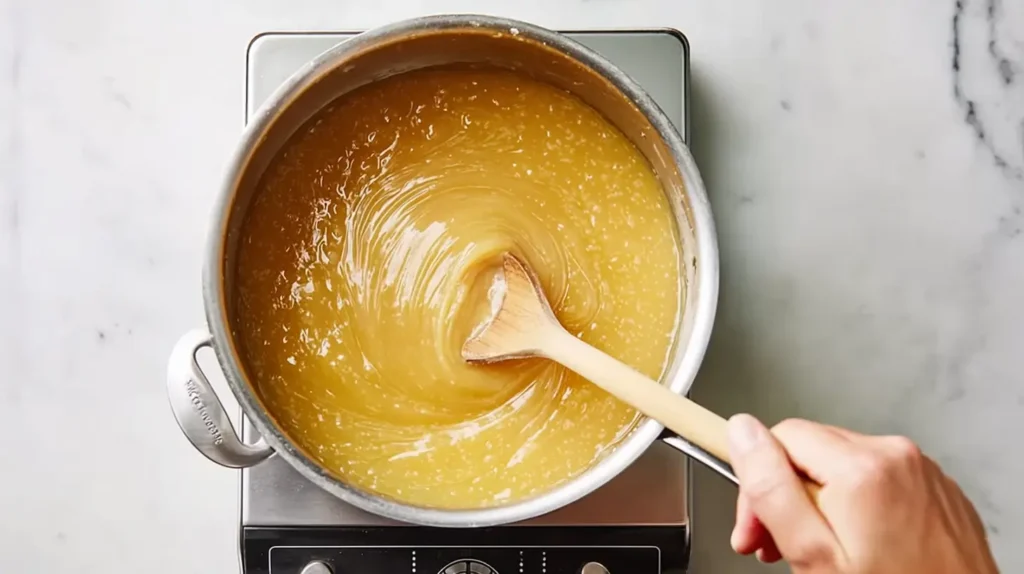 mixing mixture on a stand alone burner